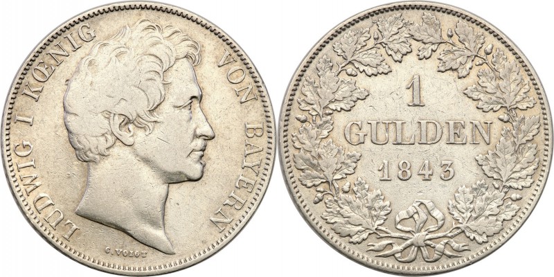 Germany / Prussia
Germany, Bavaria. Ludwik I. Gulden 1843 
Resztki połysku.Jae...