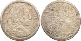 Germany / Prussia
Germany, Bavaria. Karol I Albert. 30 krajcar (halfgulden) 1732 
Patyna. Rzadsza moneta.
Waga/Weight: 6,84 g Ag Metal: Średnica/di...