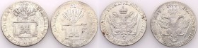 Germany / Prussia
Germany. 32 Schillinge 1794 + 1795 OHK, Hamburg, Group 2 pieces 
Bardzo ładne egzemplarze z duża ilością połysku menniczego.Gaedec...