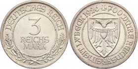 Germany / Prussia
Germany, Weimar. 3 mark 1926 A, Lubeka 
Ładnie zachowane. Rzadsza moneta.AKS 74, Jaeger 323
Waga/Weight: 15,08 g Ag Metal: Średni...