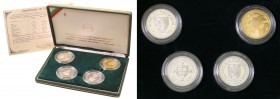Portugal
Portugalia. 100 escudos 1987-1988 Odkryć Portugali, Group 4 coins 
Zestaw 4 monet wybitych stemplem lustrzanym, z których każda została wyb...