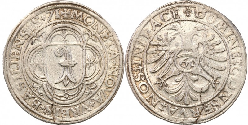 Switzerland
Switzerland, GuldenTaler (Thaler) = 60 krajcar 1571, Bazylea 
Menn...