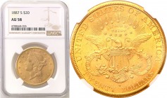 United States / USA
USA. 20 $ dollars 1887 S, San Francisco NGC AU58 
Bardzo ładnie zachowana moneta w amerykańskim gradingu.Friedberg 178
Waga/Wei...