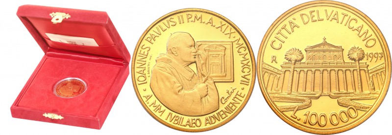 Vatican
Vatican. 100.000 lire 1997 Jan Paweł II 
Menniczy egzemplarz w orygina...