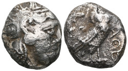 GREEK COINS ATTICA. Athens.(Circa 454-404 BC).Tetradrachm. Obv : Helmeted head of Athena right. Rev : AΘE. Owl standing right, head facing; olive spri...