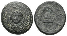 Greek Coins Kings of Macedon, Philip III Arrhidaios (323-317 BC) AE , uncertain mint in western Asia Minor, ca 323-310. Obv: Macedonian shield; on bos...