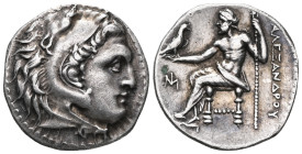 Greek Coins Ionia. Miletos. Drachm. 295-270 BC. In the name and types of Alexander III of Macedon. (Price-2151). (Müller-1057). Anv.: Head of Herakles...