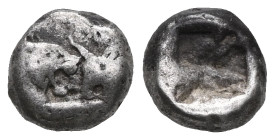 Greek Coins KINGS of LYDIA.Kroisos.(560-546 BC).Sardes.Siglos. Obv : Confronted foreparts of bull right and lion left. Rev : Two square punches. Very ...