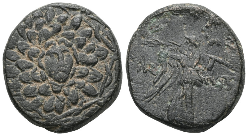 Greek Paphlagonia, Amastris, AE, (Bronze), Circa 85-65 BC. Obv: Aegis. Rev: AMAΣ...