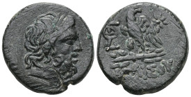 PONTOS. Amisos. Ae (Late 2nd/Early 1st centuries BC). Time of Mithradates VI Eupator. Obv: Laureate head of Zeus right. Rev: ΑΜΙΣΟΥ. Eagle standing le...
