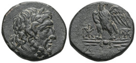 Greek Coins BITHYNIA. Dia.(Circa 85-65 BC).Ae. Obv : Laureate head of Zeus to right. Rev : ΔΙΑΣ. Eagle standing left on thunderbolt, head right; monog...