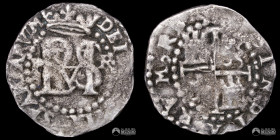 Bolivia, Potosi. ½ Real. 1574-1576 (Felipe II). R. Macuquina. Variante PR.