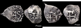 Bolivia, Potosi. Pareja: ½ Real. 1727 (Luis I; postuma). Y. Macuquina.
