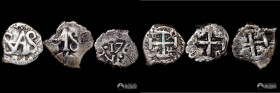 Bolivia, Potosi. Lote de tres: ½ Real. 1740-1760 (Fernando VI). Macuquina. A estudiar.