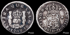 Bolivia, Potosi. ½ Real "Columnario". 1769 (Carlos III). JR.