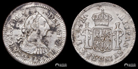 Bolivia, Potosi. ½ Real. 1775 (Carlos III). JR.