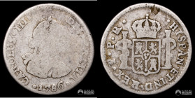 Bolivia, Potosi. ½ Real. 1777 (Carlos III). PR.