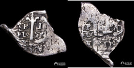 Bolivia, Potosi. 1 Real. 1652-1678 (Felipe IV). Macuquina. ERROR: Doble golpe.