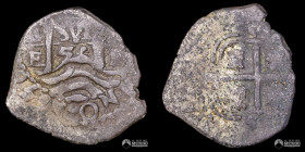 Bolivia, Potosi. 1 Real. 1656 (Carlos II). Macuquina.