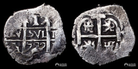 Bolivia, Potosi. 1 Real. 1722 (Felipe V). Y. Macuquina.