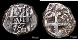 Bolivia, Potosi. 1 Real. 1766 (Carlos III). VY. Macuquina.
