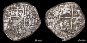 Bolivia, Potosi. 2 Reales. 1628 (Felipe IV). P. Macuquina.