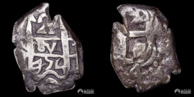 Bolivia, Potosi. 2 Reales. 1754 (Fernando VI). Macuquina.