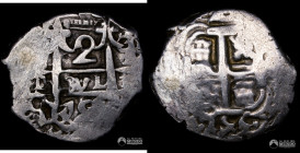 Bolivia, Potosi. 2 Reales. 1755 (Fernando VI). Q. Macuquina.