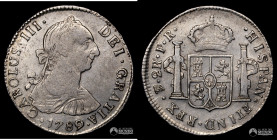 Bolivia, Potosi. 2 Reales. 1789 (Carlos III; postuma). PR.