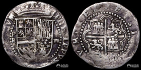 Bolivia, Potosi. 4 Reales. 1574-1576 (Felipe II). R. Macuquina.