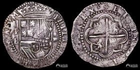 Bolivia, Potosi. 4 Reales. 1574-1598 (Felipe II). B. Macuquina.