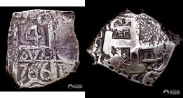 Bolivia, Potosi. 4 Reales. 1766 (Carlos III). VY. Macuquina.