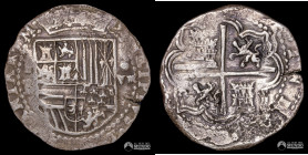 Bolivia, Potosi. 8 Reales. 1589-1592 (Felipe II). B. Macuquina.