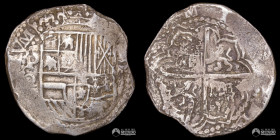 Bolivia, Potosi. 8 Reales. 1613-1616 (Felipe III). Q. Macuquina.
