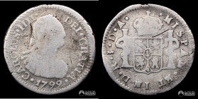 Chile, Santiago. ½ Real. 1799 (Carlos IV).