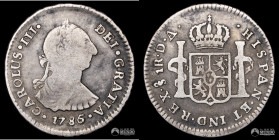 Chile, Santiago. 1 Real. 1786/5 (Carlos III). DA.