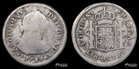 Chile, Santiago. 1 Real. 1789 (Carlos IV). FJ.