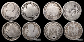 Chile, Santiago. Lote de cuatro: 1 Real. 1794-1816.