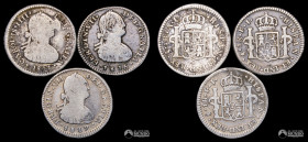 Chile, Santiago. Lote de tres: 1 Real. 1801-1817.