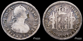 Chile, Santiago. 1 Real. 1814 (Fernando VII). FJ.