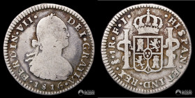 Chile, Santiago. 1 Real. 1816 (Fernando VII). FJ.