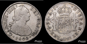 Chile, Santiago. 2 Reales. 1800 (Carlos IV). AJ.