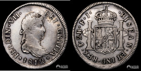 Chile, Santiago. 2 Reales. 1812 (Fernando VII). FJ.