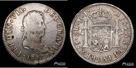 Chile, Santiago. 2 Reales. 1817 (Fernando VII). FJ.