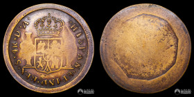 Chile, Santiago. 4 Reales. Copia "Vicencio", años 1960-1970. Unifacial.