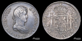 Chile, Santiago. 8 Reales. 1812 (Fernando VII). FJ.
