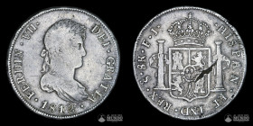 Chile, Santiago. 8 Reales. 1812 (Fernando VII). FJ.