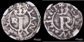 Peru, Lima. ¼ de Real (Cuartillo). 1568-1570 (Felipe II). Macuquina. NGC Clipped.