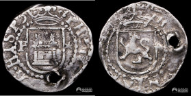 Peru, Lima. ¼ de Real (Cuartillo). 1577-1592 (Felipe II). oD. Macuquina.