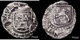 Peru, Lima. ¼ de Real (Cuartillo). 1577-1592 (Felipe II). oD. Macuquina.